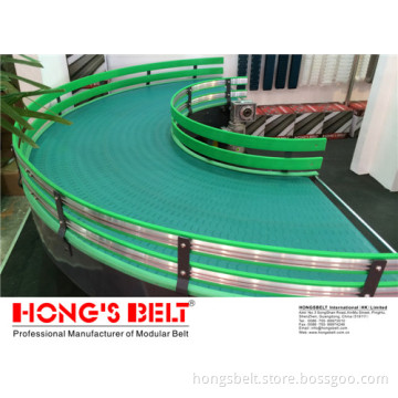 The Food Grade Plate Turning Modular Conveyor